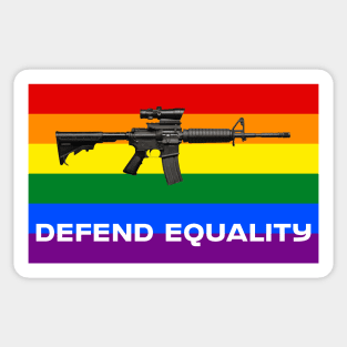 Defend Equality (Pride Flag)| First Amendment| Cool and Cute Stickers| T-Shirts Sticker